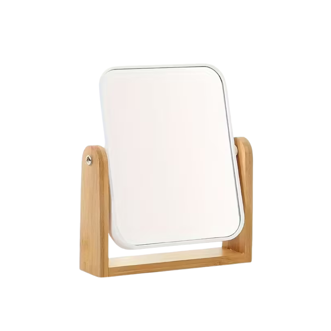 ESPEJO CON SOPORTE DE MADERA
