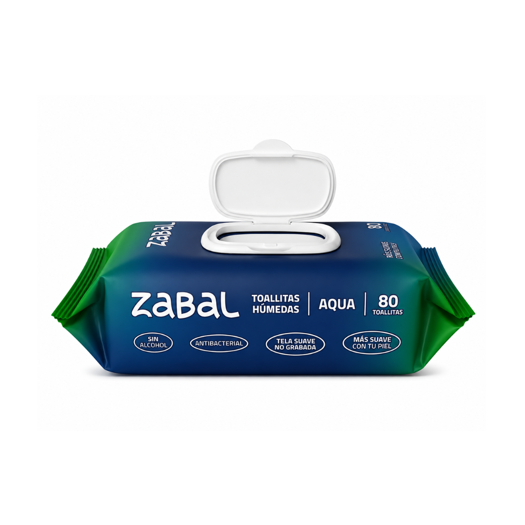 TOALLITA HUMEDA ZABAL PREMIUM *80 AQUA AZUL RF:002ZB