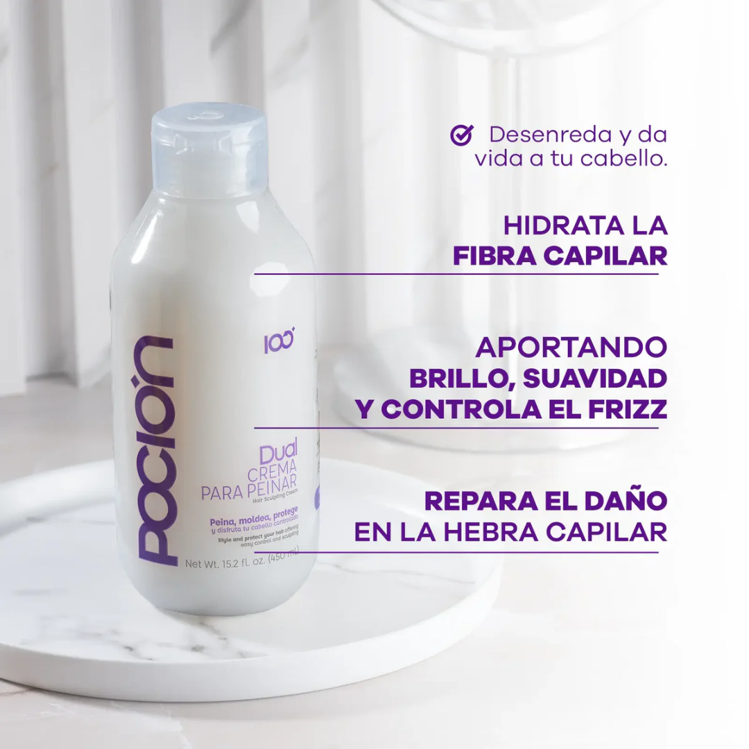 POCION CREMA DE PEINAR DUAL *450ml