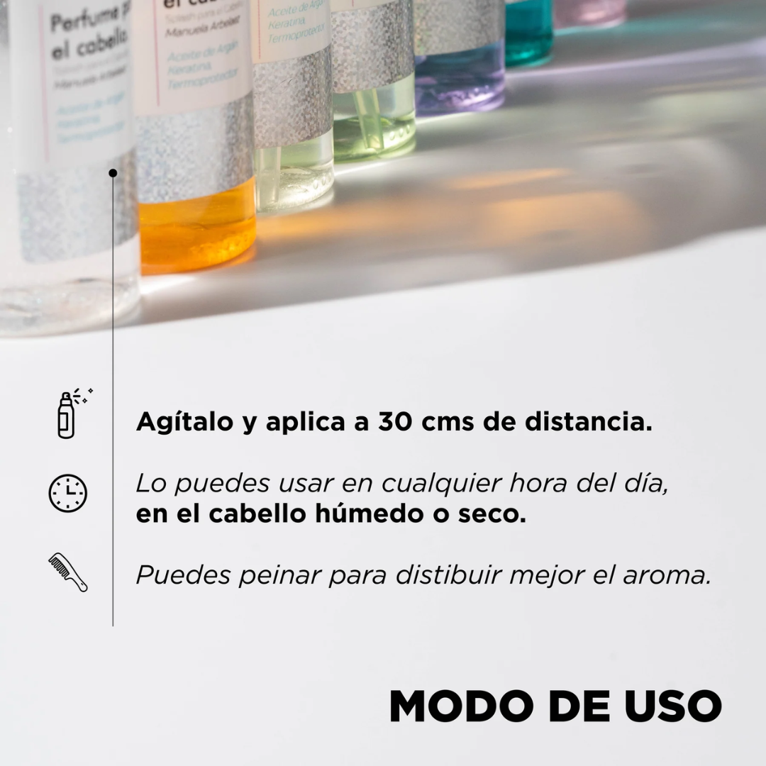 CLICK HAIR PERFUME PARA EL CABELLO PISTOLA VAINILLA TRANSPARENTE*120ml