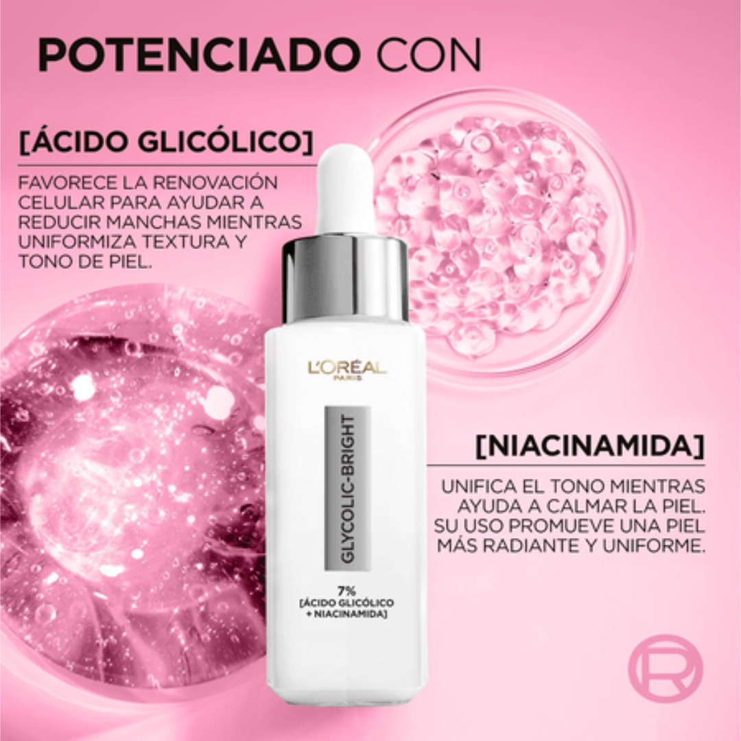 LOREAL GLYCOLIC-BRIGHT SERUM ANTI-MANCHAS *30ml