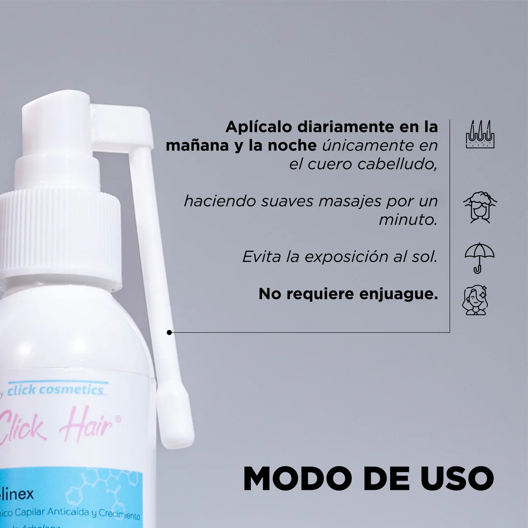 CLICK HAIR PELINEX TONICO CAPILAR ANTICAIDA Y CRECIMIENTO *120ml