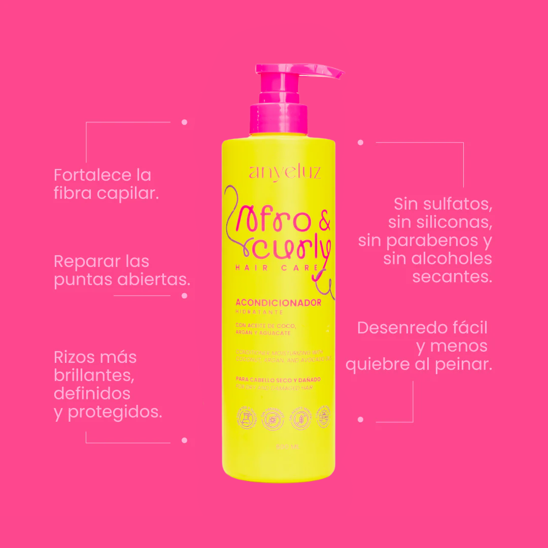 ANYELUZ ACONDICIONADOR HIDRATANTE AFRO & CURLY *600ml