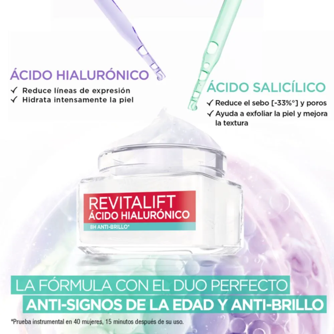 REVITALIFT ACIDO HIALURONICO 8H ANTI- BRILLO *30ml