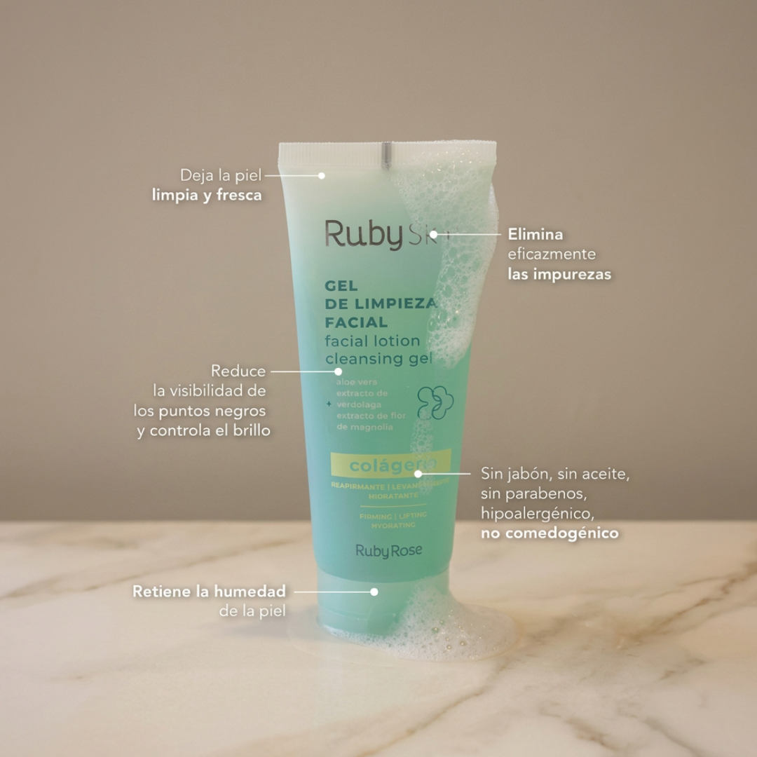 RUBY ROSE GEL DE LIMPIEZA FACIAL COLAGENO *100ml
