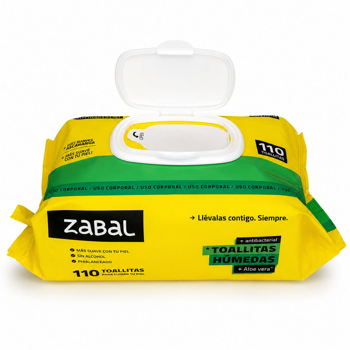 TOALLITA HUMEDA ZABAL PREMIUM *110 ALOE AMARILLO RF:004ZB