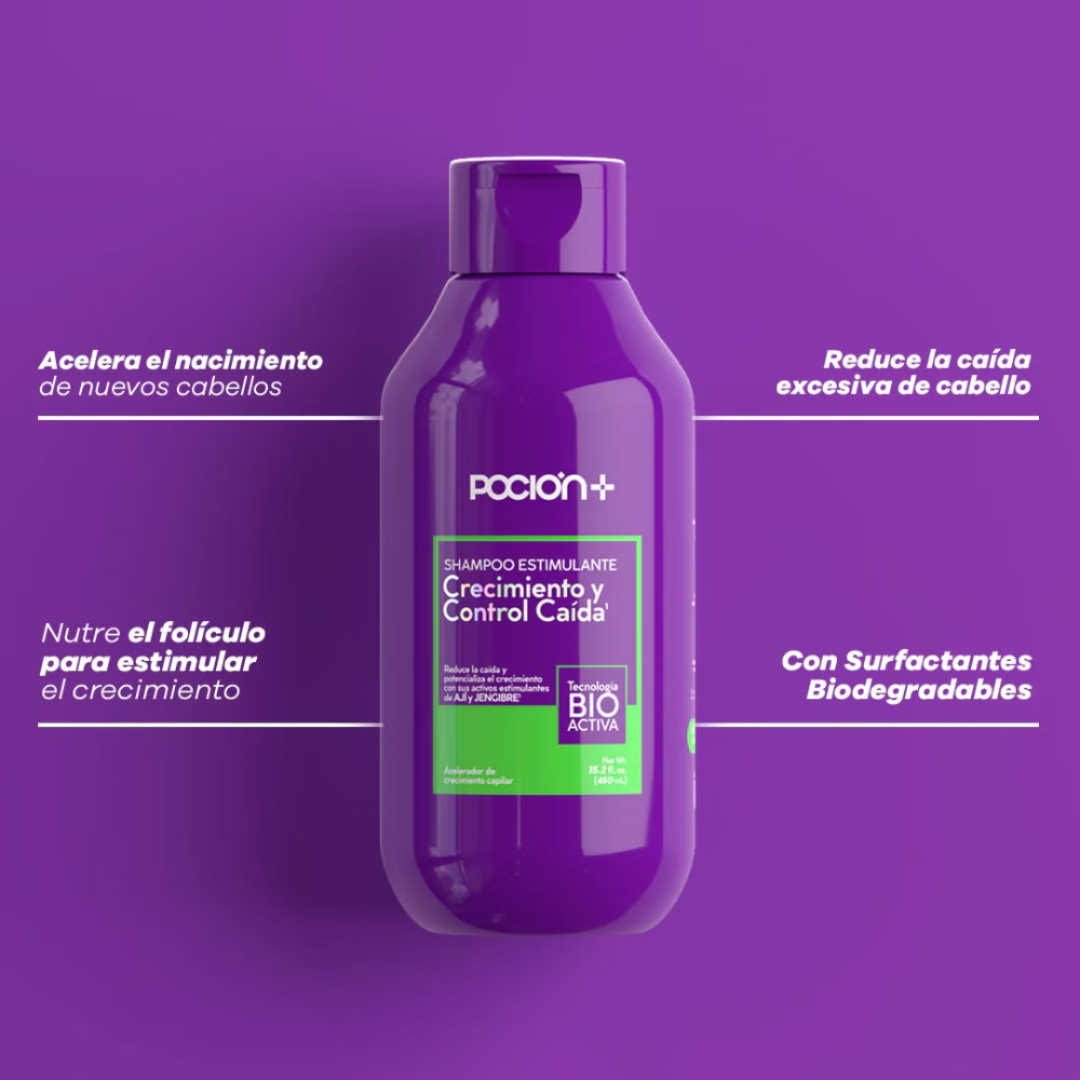 POCION SH CRECIMIENTO Y CONTROL CAIDA MORADO *450ml