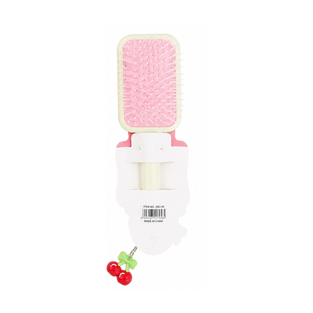 CEPILLO CABELLO CEREZA CUADRADO CON LLAVERO RF: SBY-08