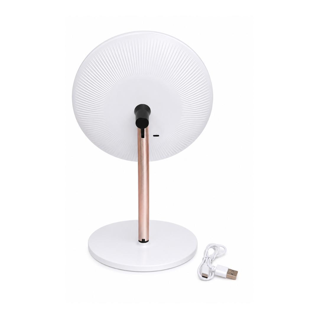 ESPEJO REDONDO CON SOPORTE Y LUZ LED RF: WD-021