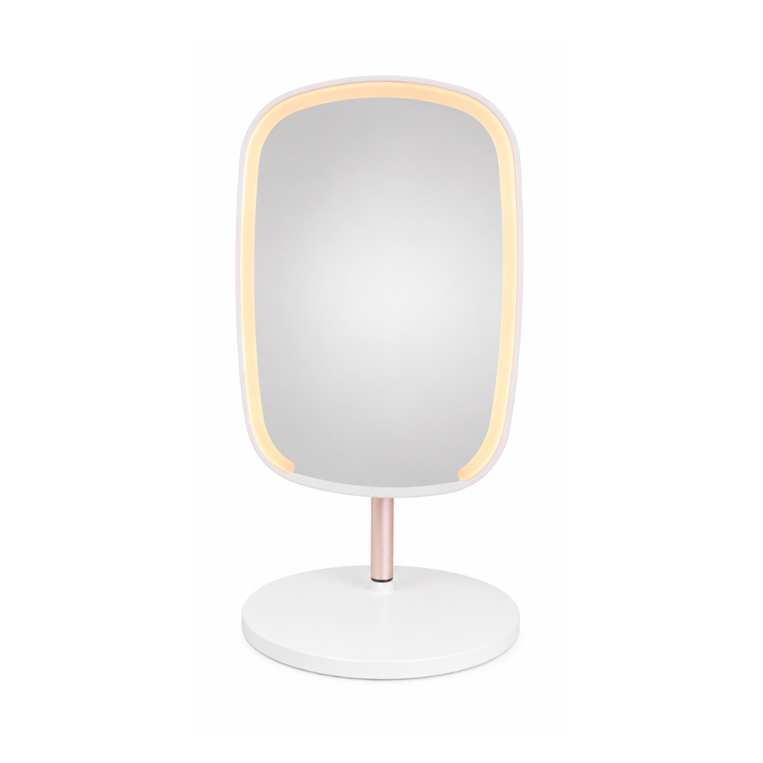 ESPEJO CUADRADO CON SOPORTE Y LUZ LED RF: WD-022