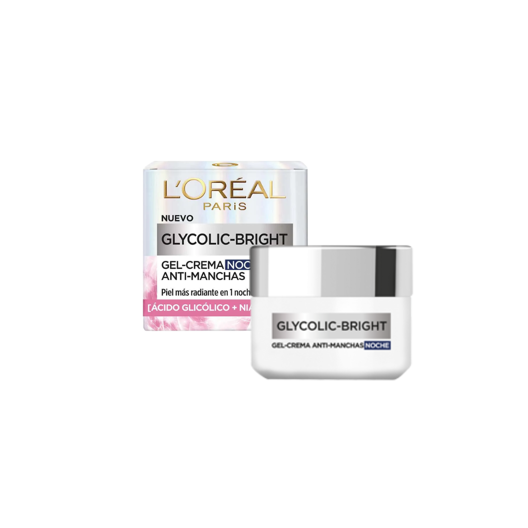LOREAL GLYCOLIC-BRIGHT GEL-CREMA NOCHE ANTI-MANCHAS *50ml
