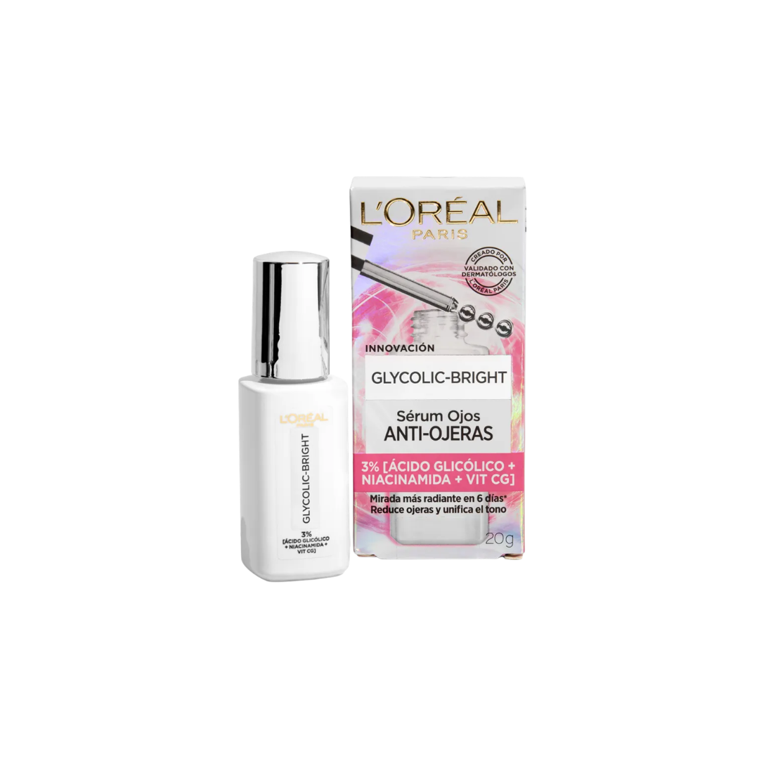 LOREAL SERUM OJOS ANTI-OJERAS GLYCOLIC-BRIGHT *20g