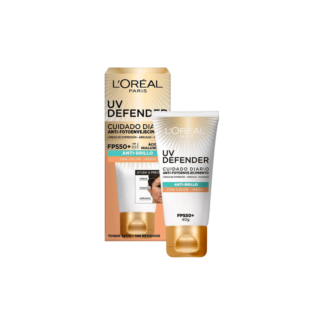 LOREAL BLOQUEADOR ANTI-FOTOENVEJECIMIENTO ANTIBRILLO *40g