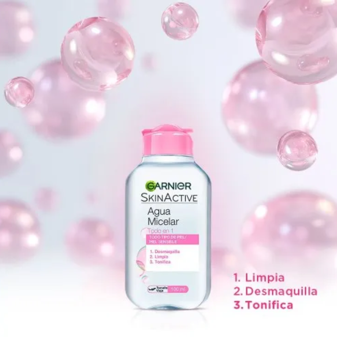 AGUA MICELAR GARNIER TODO EN 1 *100  ml