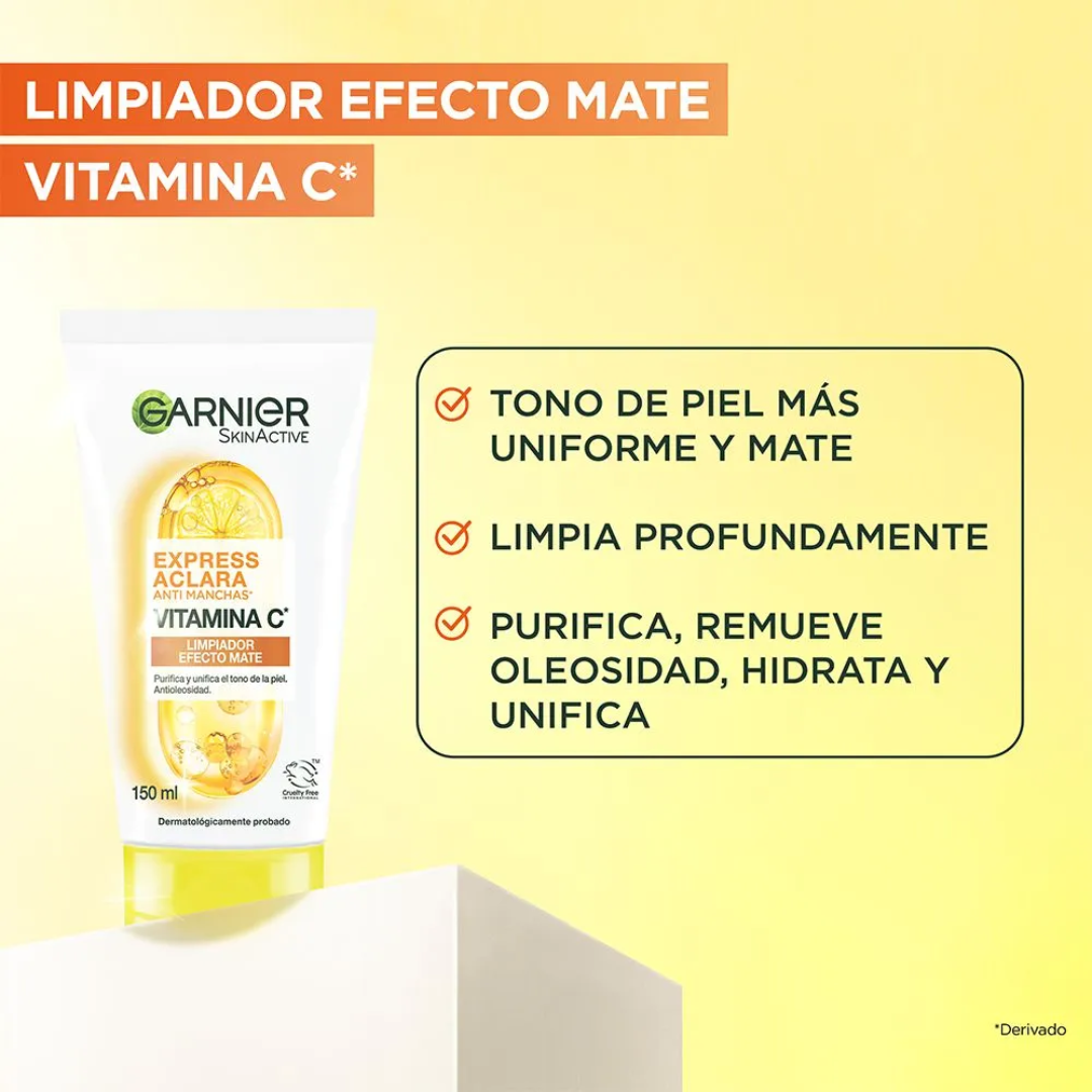 GARNIER LIMPIADOR FACIAL VITAMINA C *150ml